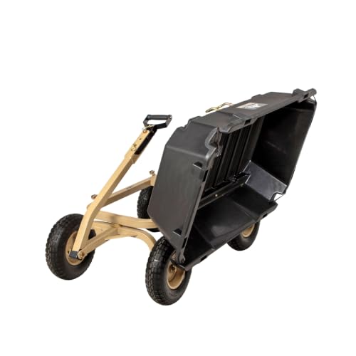 Heavy-Duty Garden Cart on Wheels – 7 Cu. Ft. Patented Dual Side Poly Dump Cart, 1200 lb. Capacity, All-Terrain Utility Wagon with No-Flat Wheels for Yard, Garden, Farm & Work - size: 13" No-Flat