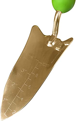 Garden Guru Titanium Transplanter Trowel Shovel - Rust Resistant - Ergonomic Handle - Perfect Hand Shovel Tool for Gardening Weeding Transplanting and Digging in Garden Beds - size: 1 Pack, style: Titanium