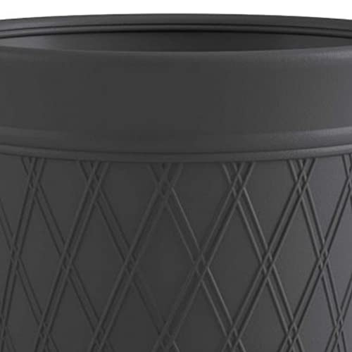 Suncast 4 Pack 14" x 12" Round Resin Decorative Weatherproof Outdoor Hideaway Standard Garden Hose Storage Pot with Drainage Holes, Gray - size: 4 Pack