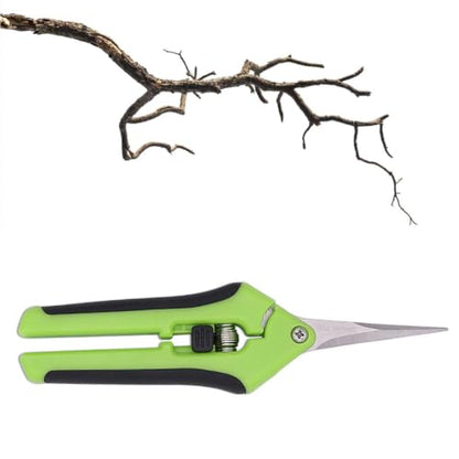 Stainless Steel Straight Precision Blades Spring Action Garden Tool with Ergonomic Comfort Grip for Flower Bonsai Plant Trimming & Maintenance