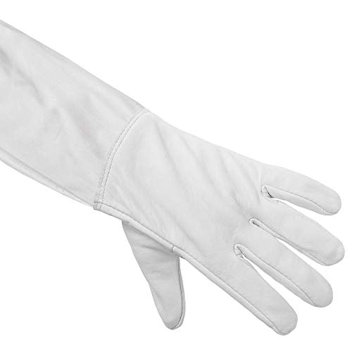 Honey Keeper Beekeeping Gloves - Goatskin Leather with Canvas Sleeve and Elastic Cuff