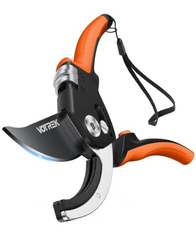 Anvil Pruning Shears, 3/4" Cut Capacity Garden Clippers Heavy Duty - color: Orange