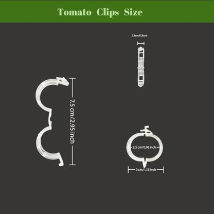 Plant Fixing Clips — Gardening Vine Support Buckles — Suitable for Tying the Stems of Climbing Plants (e.g., Tomatoes, Cucumbers)
