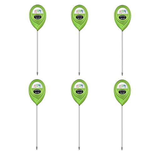 iPower 6-Pack Soil Moisture Meter for Plant Water Test Hygrometer Monitor for Garden, Lawn, Farm, Indoor and Outdoor Use, Tester, Green - size: Rod, style: 6 Pack