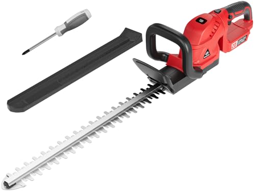 Brushless Hedge Trimmer Cordless for Milwaukee-M18 Battery, Battery Display - color: Red