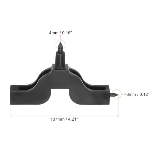 HARFINGTON Irrigation Drilling Tool 3mm 4mm Dual Use T-Shaped Hole Punch Micro Drip Irrigation System Water Pipe Tool Punching Puncher Sprinklers Micro for Laying Branch Drip Pipes, Black