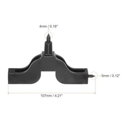 HARFINGTON Irrigation Drilling Tool 3mm 4mm Dual Use T-Shaped Hole Punch Micro Drip Irrigation System Water Pipe Tool Punching Puncher Sprinklers Micro for Laying Branch Drip Pipes, Black