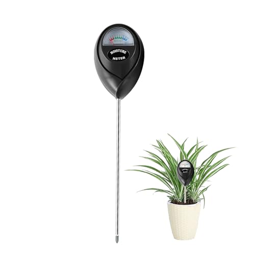 Censinda Soil Moisture Meter, Soil Moisture Monitor for House Plants, Soil Hygrometer Moisture Sensor for Indoor & Outdoor, Garden, Farm, Lawn Plant Care, No Battery Needed(Black) - color: Black