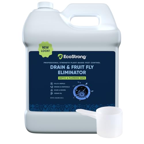 Fruit Fly Drain Treatment | Drain Fly Eliminator | Eliminates Gnats, Sewer Flies and More - Works in All Drains - 256 Fl Oz - size: 256 Fl Oz (Pack of 1)