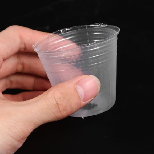 Clear Nursery Pots 1.96 X 1.96 X 1.77 in Plastic Plant Pots with Drainage for Seedlings Orchids Succulents and Small Potted Plants Indoor Outdoor Gardening