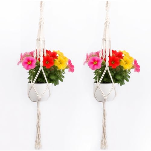 Macrame Plant Hanger, 45 Inch, Set of 2
