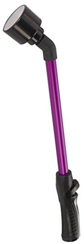 Dramm Rain Wand with One Touch Thumb Valve – Gentle Full Flow Shower Head Watering Wand for Garden Hose, Aluminum Construction – 16 Inch – Berry - color: Berry, size: 16 Inches