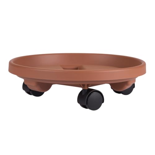 Bloem 14" Plastic Wheeled Plant Caddy, 100 lb Capacity, Terra Cotta, 2-Pack - color: Terra Cotta, size: 14" (Pack of 2)