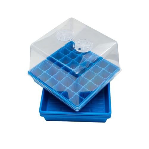 Bootstrap Farmer Countertop Seed Starter Kit in Blue, Reusable 1010 Tray Bundle with Inserts and Humidity Dome - color: Blue