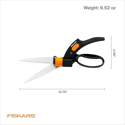 Fiskars 5" Shear Ease Grass Shears, Grass Clippers for Lawn & Garden - style: Rotating - Spring Action