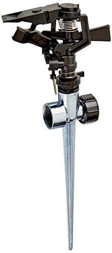 Orbit SunMate Hose-End 58362N Impact Sprinkler on Zinc Spike, 2-Pack, Black