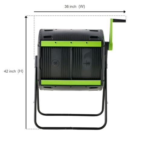 MAZE RSI- 48 Gallon Geared Two Compartment Compost Tumbler