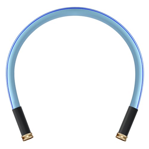 Atlantic 3 ft Female to Female Garden Hose, Blue 5/8" Leader Water Hose - size: 3 ft-Blue(Double Female)