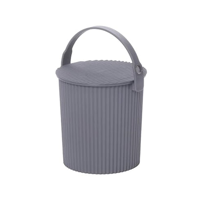 Hachiman Micro Bucket, 0.18 Gallon Heavy Duty Bucket with Lid & Handle - color: New Grey, size: Micro