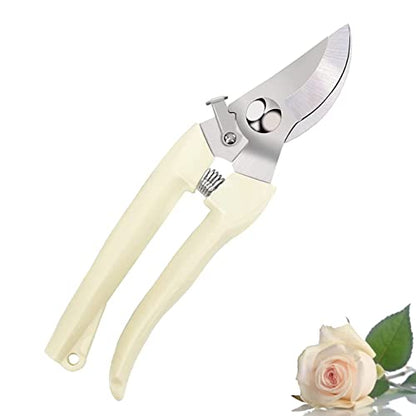 Leize Pruning Shears, Gardening Hand Pruner, Floral Shears, Strong Pruner for Flowers, Branches and Leaves (CreamA) - color: Creama