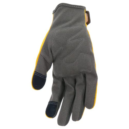 Everyday Mud Women's Synthetic Leather Palm Garden Gloves, Touchscreen Capable, Abrasion Resistant, Hook and Loop Closure - color: Blue, size: Small-Medium