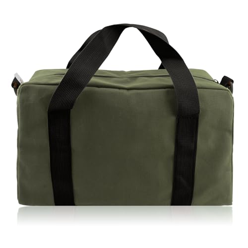 Small Tool Bag, Close Top Wide Mouth Tool Organizer Bag, Large Tool Bags - color: Army Green, size: 16 Inch