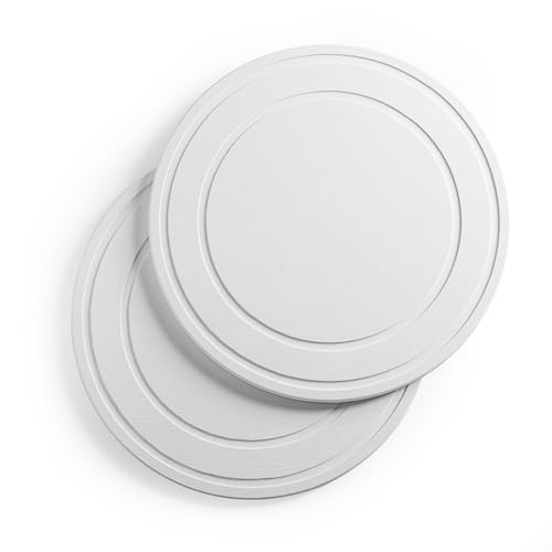 Relime Diatomaceous Earth Plant Saucer for Indoor, 2 Pack 8 inch, Instant Dry Pot Saucer, Plant Drip & Drainage Tray for Indoor, Off White - color: White, size: Round 8"