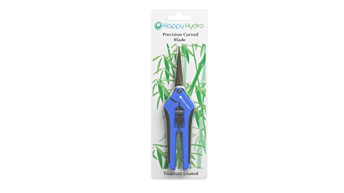 Happy Hydro Trimming Scissors - Curved Tip - Titanium Coated Blades with Spring-Loaded Comfort Grip Handles - 1 Pack - size: 1 Pack