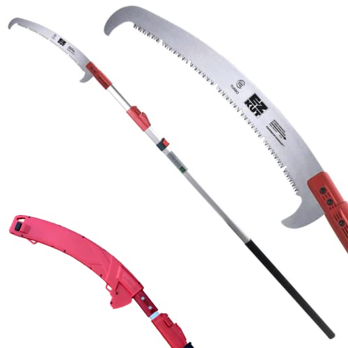 EZ Kut Professional Pole Saw 20’ Extendable - Manual Pole Saw for Tree Trimming. Branch Cutter with Double Hook for Branch Removal - Best Tree Pruner. Tree trimmer pole saw. Since 1988 - size: 20 ft
