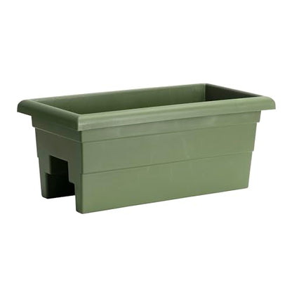 Root & Vessel Countryside Railing Planter Box, 24 Inch, Sage - color: Sage, size: 24 Inch