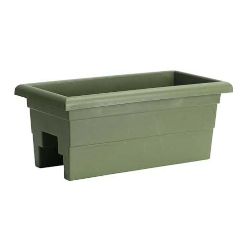 Root & Vessel Countryside Railing Planter Box, 24 Inch, Sage - color: Sage, size: 24 Inch