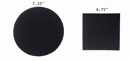 7.25" Kitchen Compost Bin Carbon Filter 6pcs & 4.75" Countertop Bucket Pail Charcoal Filter 6pcs