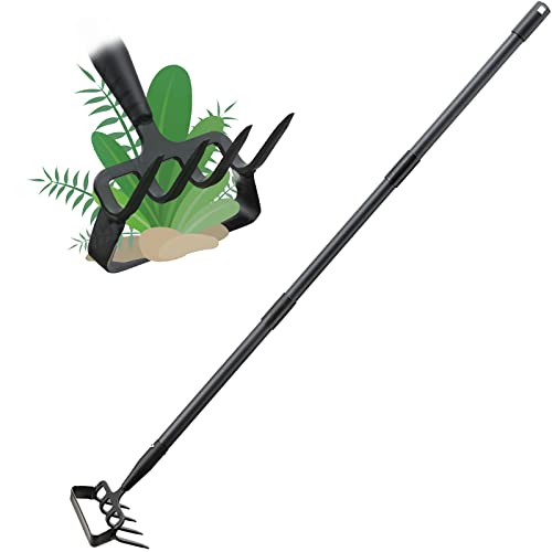 Oliynedy Stirrup Hoe Cultivator Garden Tool Heavy Duty,Scuffle Loop Action Hoe Weeding Gardening Hand Tools for Women Kids Men,Metal Weeder Scraper Garden Hoe Rake Weed Puller Long Handle 32-72 - size: 32-72"