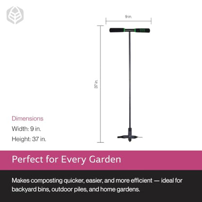 Yard Butler Aerator for Compost, Cushioned & Long Handle, ICA-36 - size: Compost Aerator