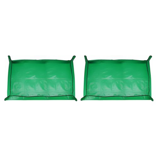 HARFINGTON 2Pcs Repotting Mat 31.5"x39.4" PE Cloth Waterproof Plant - color: Green, size: 31.5" x 39.4"