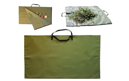 Garden and Landscape Bag, Portable Leaf and Weed Tarp with Handles, Reusable Leaf Bag, 48" X 56" Weed and Landscape Tarp