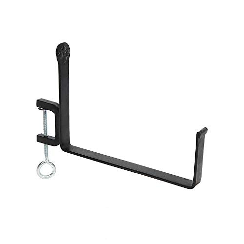 Achla Designs SFB-03C, 10 inch Railing clamp Window Flower Box Brackets, Black - size: 10 Inch