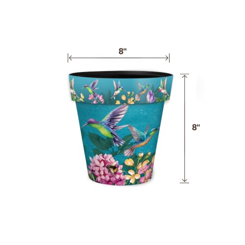 Briarwood Lane Spring Planter 8.5" x 8.5" x 8.5" Springtime Hummingbirds Small for Spring Planter