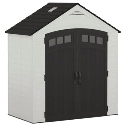Suncast 7' x 4' Vista Vertical Storage Shed, with Floor, Double Doors