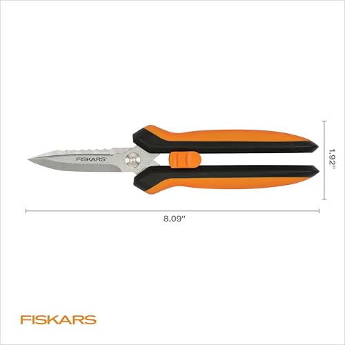 Fiskars 8" SoftGrip Pruning Shears, Multipurpose Garden Snips with Sheath - style: Snips