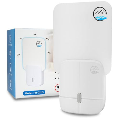 Mosiller Flying Insect Trap, Indoor Plug-in Fruit Fly Trap, Gnat Traps, Suitable for Gnat, Moth, and Mosquito, and Can Used in Every Corner of Home - 1 Device +5 Glue Cards