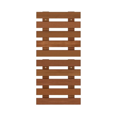 Furinno TIOMAN Outdoor Vertical Wall Planter, Set of 2 Wooden Hanging Planters, for Indoor, Outdoor Plants, Balcony, Patio, Natural - size: Set of 2
