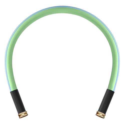 Atlantic Female to Female Lead in Garden Hose 3 ft x 5/8 Inch Green Water Hose Short Connection Leader Hose (3 Feet) - size: 3 ft-Green (Double-Female)