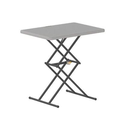 FanttikOutdoor Small Folding Table Quick Adjust 3 Heights, TV Tray, Dining - color: Grey