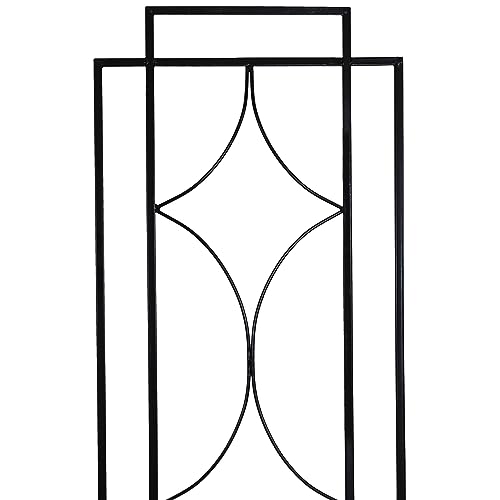 Sunnydaze 60" Black Metal Garden Trellis for Climbing Plants, 2-Pack - style: Chic Diamonds - 60"