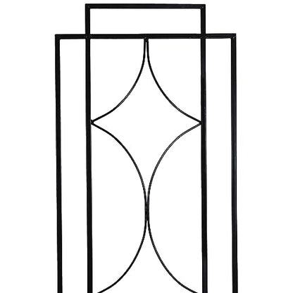 Sunnydaze 60" Black Metal Garden Trellis for Climbing Plants, 2-Pack - style: Chic Diamonds - 60"