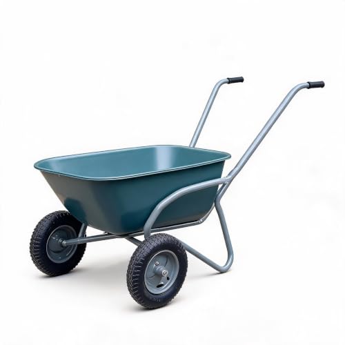 600 Lb All‑ Garden Cart, Utility Wagon with Quick Dump and Built‑in Stand - color: Army Green