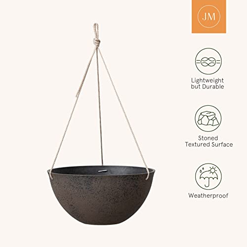 LA JOLIE MUSE Hanging Planter Baskets for Outdoor Plants, Set of 2, 13 Inch - color: New Iron Color