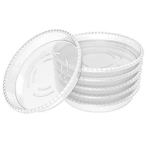 6 Pack Clear Plant Saucer 10 inch, Durable Plastic Plant Trays for Indoor, Round Flower Plant Pot Saucer, Sturdy Plant Water Catcher Tray - size: 10 inch