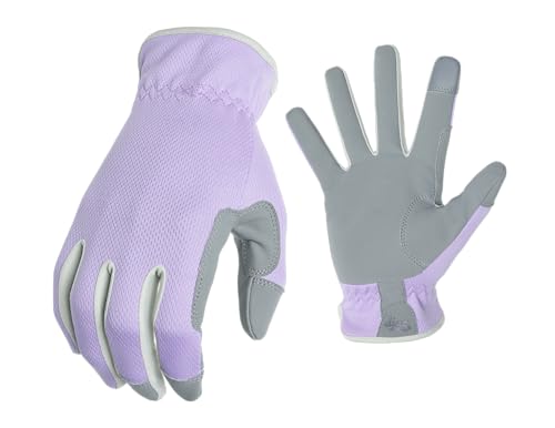 Digz Gardening Gloves, Garden Gloves for Women - color: Purple, size: Large